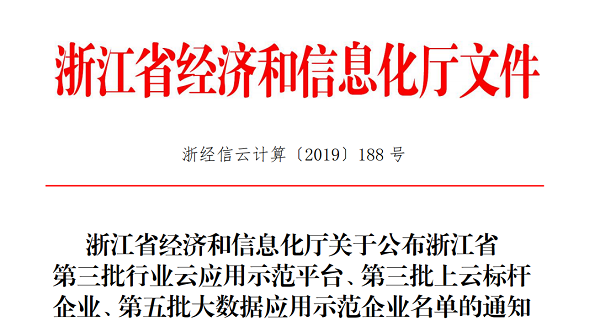 金年会体育官方网站入选浙江省第三批上云标杆企业名单